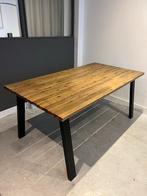 Tafel - plankblad, metalen frame - 175x90x70cm, Huis en Inrichting, Tafels | Eettafels, Ophalen, Gebruikt, 50 tot 100 cm, Metaal