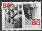 1998, NVPH 1770-1771 - Escher & Vestdijk, paar {A22}, Postzegels en Munten, Ophalen of Verzenden, Na 1940, Gestempeld