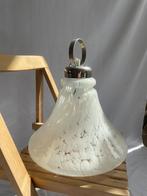 Murano glas hanglamp wit gevlekt, Huis en Inrichting, Lampen | Hanglampen, Ophalen, 50 tot 75 cm, Zo goed als nieuw, Glas