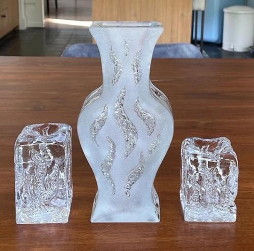 Ingrid Glashütte vaas en kandelaars, Huis en Inrichting, Woonaccessoires | Vazen, Zo goed als nieuw, Overige kleuren, Minder dan 50 cm