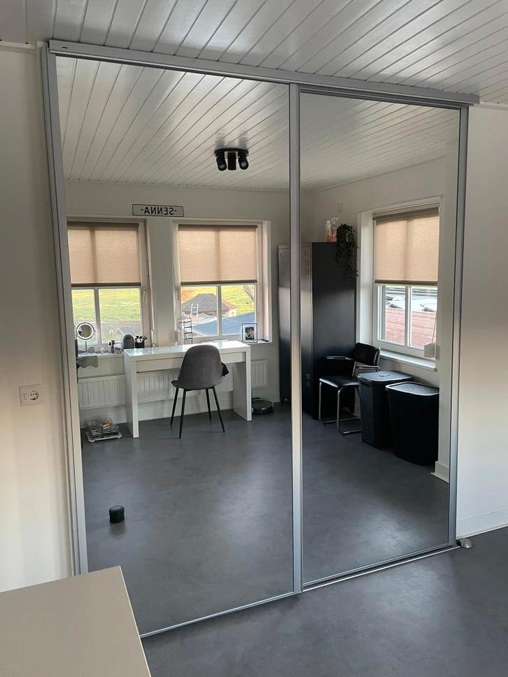 Schuifdeur systeem spiegels compleet 200x240 cm, Doe-het-zelf en Verbouw, Deuren en Horren, Gebruikt, Overige typen, 215 cm of meer