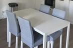(MOET VOOR 26/9 WEG) IKEA eettafel & 4x stoelen, Ophalen, 100 tot 150 cm, 50 tot 100 cm, Zo goed als nieuw