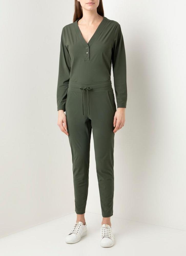 Studio anneloes startup broek XXL army groen travelstof, Kleding | Dames, Broeken en Pantalons, Zo goed als nieuw, Maat 46/48 (XL) of groter