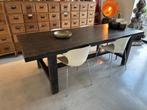 robuuste stoere eettafel tafel keukentafel zwarte, Ophalen of Verzenden, Rechthoekig, 200 cm of meer, 50 tot 100 cm