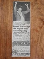 Actrice Raquel Welch wint proces tegen MGM (krant 1986), Ophalen of Verzenden, 1980 tot heden, Knipsel(s)