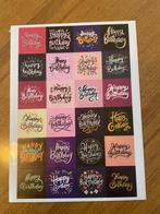 Stickervel Happy Birthday, Ophalen of Verzenden, Zo goed als nieuw, Meerdere stickers