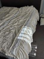 Luxe Crème Kleurige Sprei van Synthetisch Materiaal, Huis en Inrichting, Beige, Tweepersoons, Ophalen of Verzenden, Deken of Dekbed