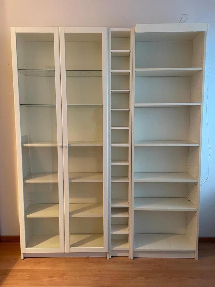 Boekenkast met / of vitrinekast (IKea Billy), Huis en Inrichting, Kasten | Vitrinekasten, Zo goed als nieuw, 200 cm of meer, 50 tot 100 cm