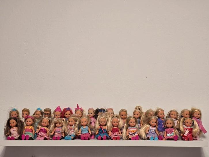 Leuke set 29  poppetjes van de merk Evi Love, Kinderen en Baby's, Speelgoed | Poppen, Zo goed als nieuw, Overige typen, Ophalen of Verzenden