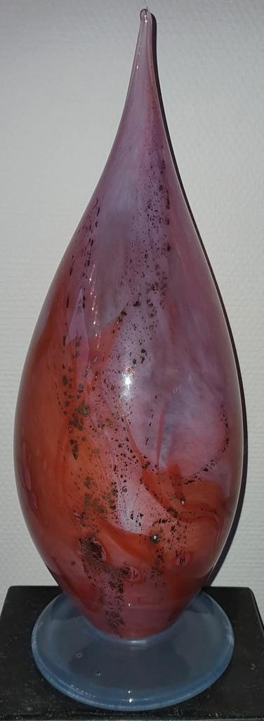 Kunst object sculptuur glaskunst met goud schilfers kunst, Antiek en Kunst, Kunst | Designobjecten, Ophalen of Verzenden