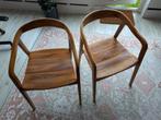 Twee teak houten stoelen, Ophalen, Twee, Bruin, Vintage