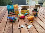 Blikken speelgoed vogels met doosje vintage, Antiek en Kunst, Antiek | Speelgoed, Ophalen of Verzenden