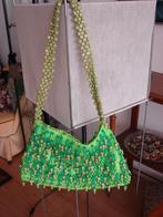 Boho Ibiza style tas Cap&Cap (Italiaans) met houten kralen., Groen, Ophalen of Verzenden, Schoudertasje, Zo goed als nieuw