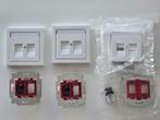 3x Busch-Jaeger future netwerk wcd wandcontactdoos set wit, Ophalen of Verzenden, Zo goed als nieuw, Stopcontact