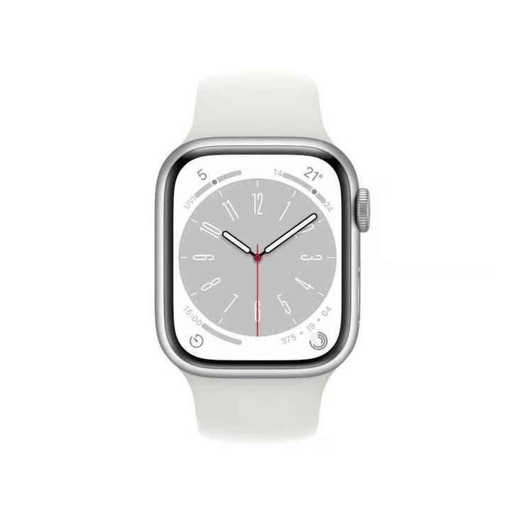 A2775,  Watch 8 RVS zilver, Sieraden, Tassen en Uiterlijk, Smartwatches, Nieuw, iOS, Zilver, Afstand, Calorieverbanding, Conditie