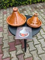 2x Aardewerk Tajine - Authentiek Koken, Ophalen of Verzenden, Gebruikt, Overige materialen, Overige typen