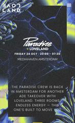 Paradise x Loveland 24-10-2025, Tickets en Kaartjes, Evenementen en Festivals, Twee personen