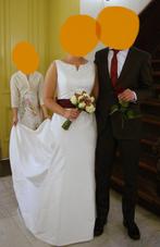 Trouwjurk van zijde maat 40/42, Kleding | Dames, Trouwkleding en Trouwaccessoires, Ophalen of Verzenden, Zo goed als nieuw, Wit