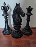 Decoratie schaakstukken paard,koning,koningin., Ophalen of Verzenden