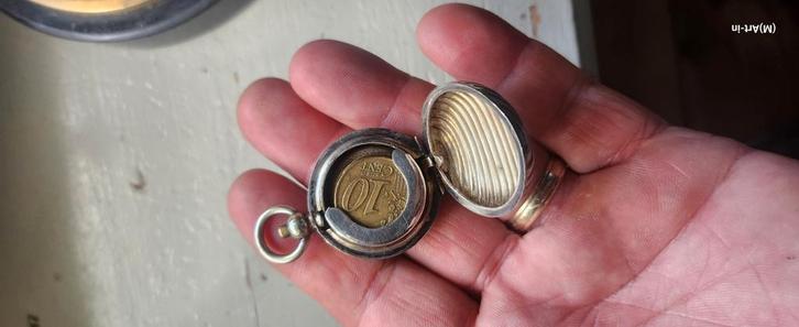 Oud antiek zakhorloge formaat portumunee (ver)Zilver., Antiek en Kunst, Antiek | Goud en Zilver, Zilver, Ophalen of Verzenden