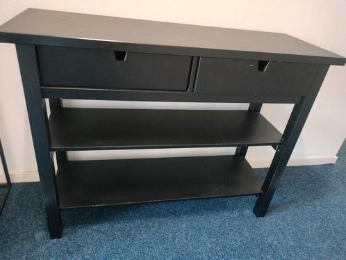 Sidetable Ikea, zwart/bruin., Huis en Inrichting, Tafels | Sidetables, Gebruikt, 25 tot 50 cm, 100 tot 150 cm, Rechthoekig, Overige houtsoorten