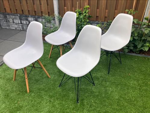 Stoelen - Eames DSW / DSR - Grijs - Replica, Huis en Inrichting, Stoelen, Gebruikt, Twee, Hout, Kunststof, Metaal, Grijs, Ophalen