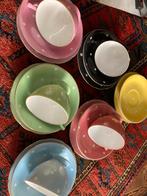 Polkadots vintage kop en schotels, Huis en Inrichting, Keuken | Servies, Ophalen, Gebruikt, Overige stijlen, Kop(pen) en/of Schotel(s)