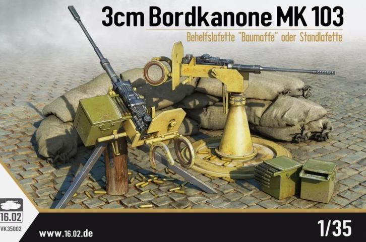 Custom Scale 1:35 (16.02) 3 cm Bordkanone MK103 (2 in 1), Hobby en Vrije tijd, Modelbouw | Auto's en Voertuigen, Nieuw, Overige typen
