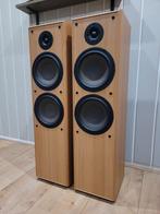 Jamo S408 luidsprekerzuilen., Audio, Tv en Foto, Luidsprekers, Ophalen, Zo goed als nieuw, 60 tot 120 watt, Front, Rear of Stereo speakers