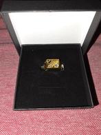 Prachtige Double gouden zegelring voor heren. Ringmaat 59, Verzenden, 19 tot 20, Heer, Zo goed als nieuw