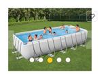 Zwembad Set: Rechthoekig, incl. Trap & Pomp, Tuin en Terras, Ophalen, 80 tot 120 cm, 300 cm of meer, Zo goed als nieuw