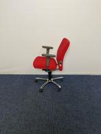 3 x Bureaustoel Comforto 77, rode stof, chroom voetkruis, Ergonomisch, Gebruikt, Bureaustoel, Ophalen