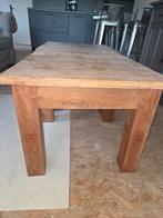 Houten Eettafel - Robuust Design, Gebruikt, Teakhout, Rechthoekig, 50 tot 100 cm