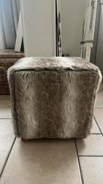 Riviera Maison Poef Faux Fur - Sfeervol!, Minder dan 50 cm, Vierkant, Ophalen of Verzenden, Zo goed als nieuw