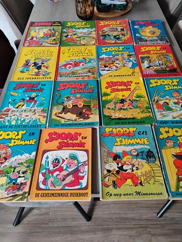 Oude Sjors en Sjimmie Stripboeken in zeer goede staat  beschikbaar voor biedingen