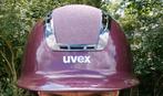 Uvex cap bordeaux met roze glitter top, Ophalen of Verzenden, Zo goed als nieuw, Dressuur, Cap
