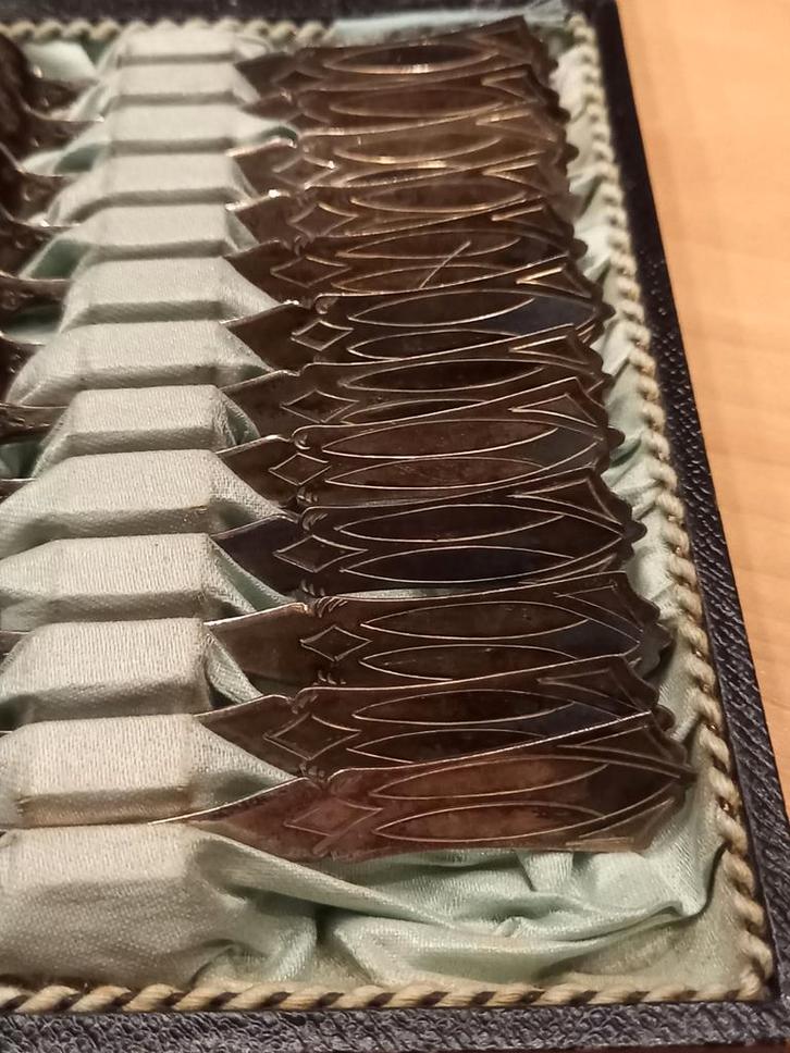 PRACHTIGE SET VAN 12 TYPISCHE JUGENDSTILL ZILVER GEMERKTE (, Antiek en Kunst, Antiek | Bestek, Ophalen of Verzenden