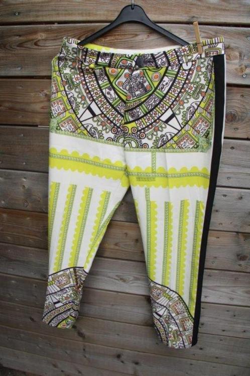 Broek zwart/ creme/ lime Etoile du Monde mt 3 (M) Vaste prij, Kleding | Dames, Broeken en Pantalons, Zo goed als nieuw, Maat 38/40 (M)