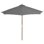 Parasol met houten paal 300 cm antraciet gratis bezorgd, Tuin en Terras, Parasols, Nieuw, Kantelbaar, Ophalen of Verzenden, Stokparasol