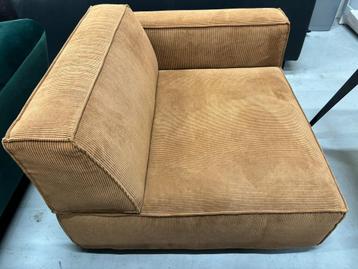 Hoekdeel rib fauteuil bruin 