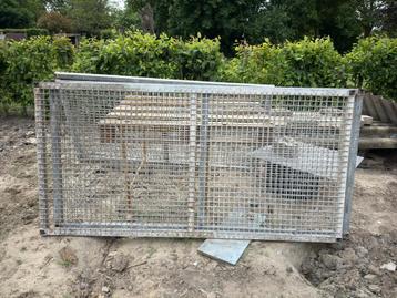 Gevlochten gegalvaniseerde roosters 200x100 cm, 4 stuks beschikbaar voor biedingen