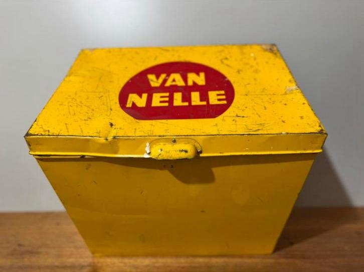 Vintage metalen winkelblik van Nelle.137, Verzamelen, Blikken, Gebruikt, Overige, Van Nelle, Ophalen