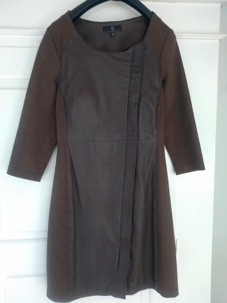 Jurkje leer, bruin maat 40, Kleding | Dames, Jurken, Gedragen, Maat 38/40 (M), Bruin, Boven de knie, Ophalen of Verzenden