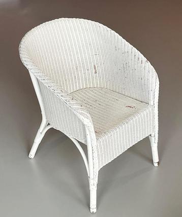 Vintage Lloyd Loom armchair van W. Lusty & Sons beschikbaar voor biedingen