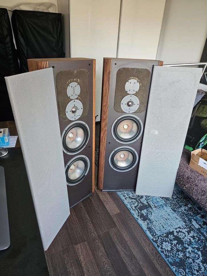 Infinity RS3B Luidsprekers - Klassiek Geluid, Audio, Tv en Foto, Luidsprekers, Gebruikt, Front, Rear of Stereo speakers, 120 watt of meer
