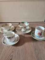 4x kop en schotel vintage, Ophalen of Verzenden
