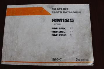 Kawasaki RM125 K L M 1990 motorcycle parts catalogue beschikbaar voor biedingen