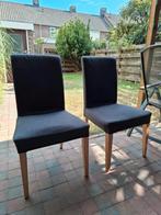 2 (Eetkamer)stoelen grijs Ikea, Ophalen, Zo goed als nieuw
