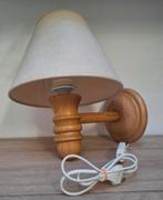 Vintage wandlamp. Blank gelakt hout., Ophalen of Verzenden, Zo goed als nieuw, Hout