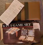 6 in 1 spellen in luxe etui 27x14x4 cm, Hobby en Vrije tijd, Gezelschapsspellen | Bordspellen, Ophalen of Verzenden, Nieuw